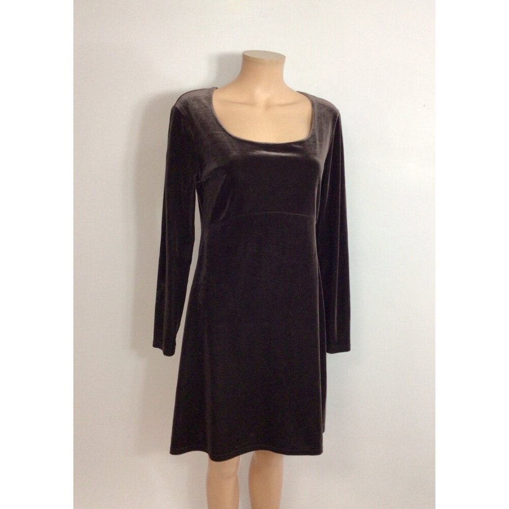 Jeffrey Halper Velvet Babydoll Dress Womens Medium